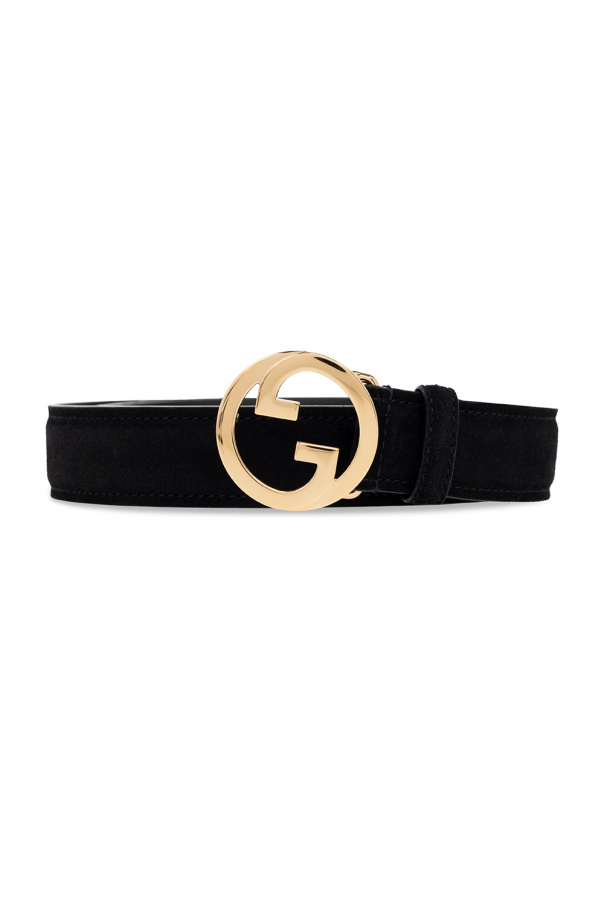 Gucci Square Buckle Suede top Belt